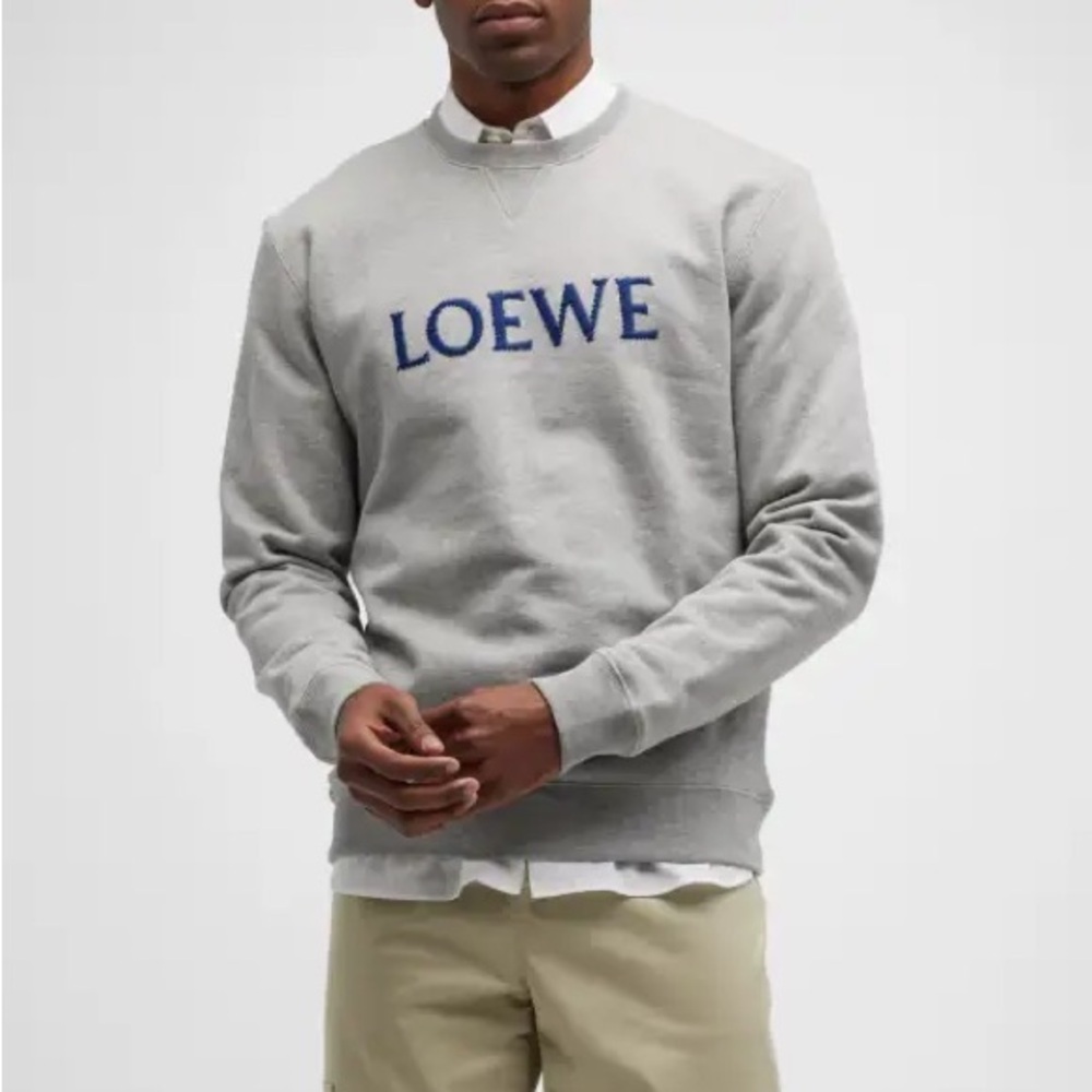Loewe Logo-Embroidered Cotton-Jersey Sweatshirt